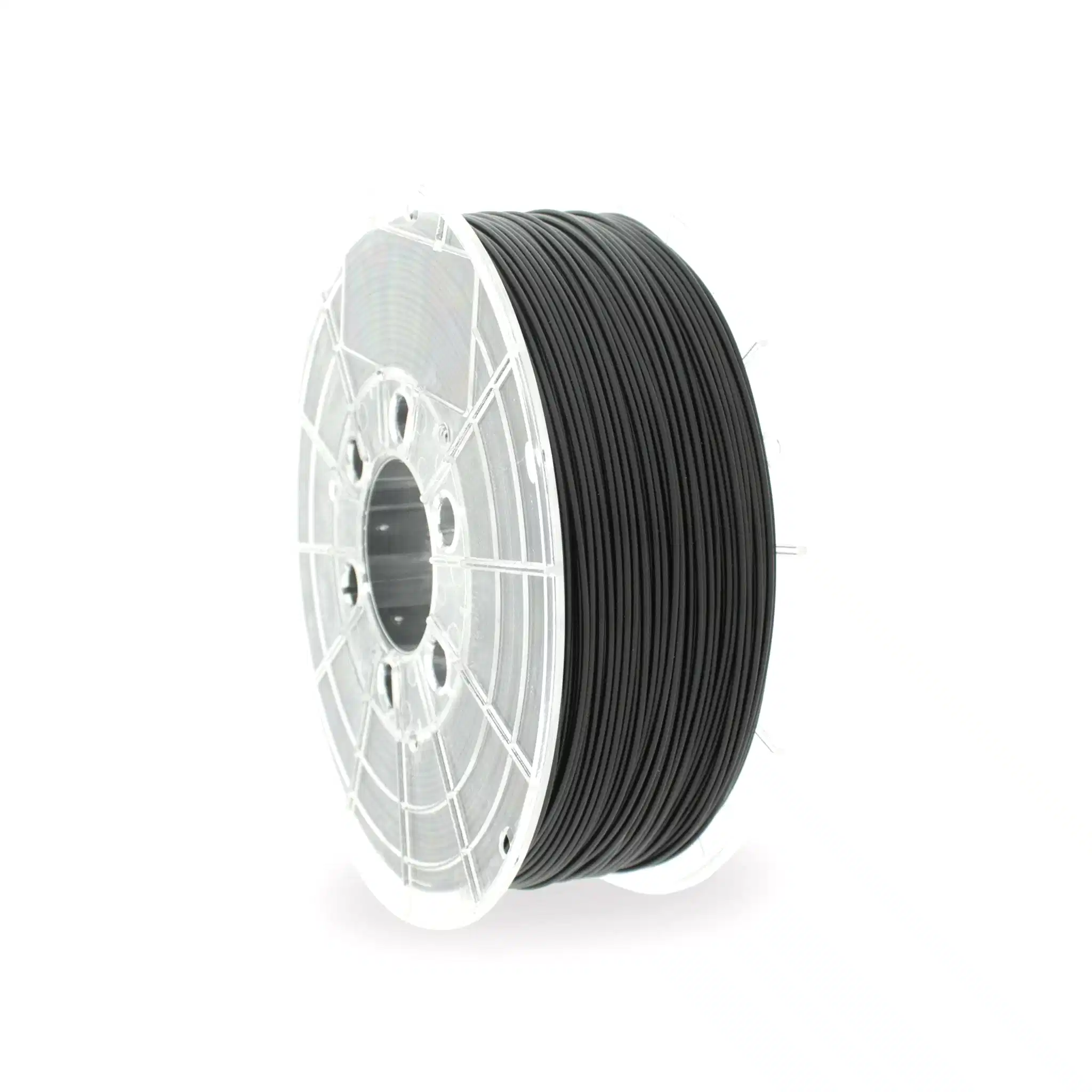 Traffic Black PLA 3D Printer Filament with a diameter of 1.75mm on a 1KG Spool.