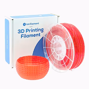 TMPremium-PLA TRANSPARENT RED (rood) 1.75mm 1KG AANBIEDING! - Tm3dFilament