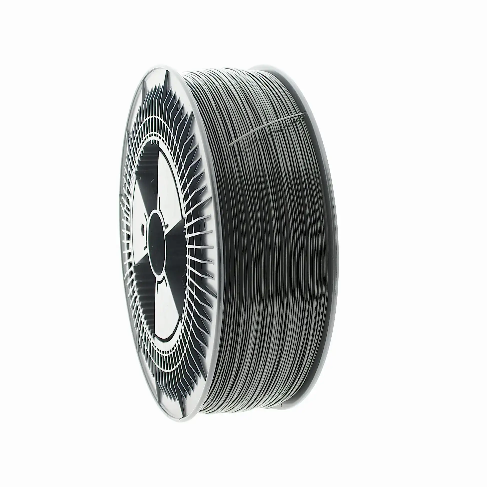 Traffic Black PLA 3D Printer Filament with a diameter of 1.75mm on a 5KG Spool.
