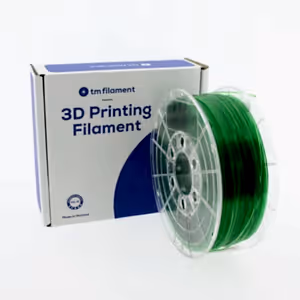 TMPremium-PETG TRANSPARENT GREEN 1.75mm/2.85mm 1KG - Tm3dFilament